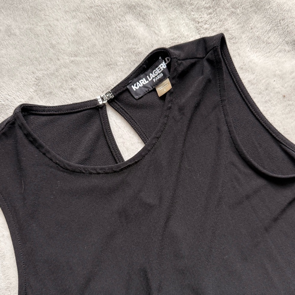 Karl Lagerfeld - Black Sleeveless Mini Dress - size 6